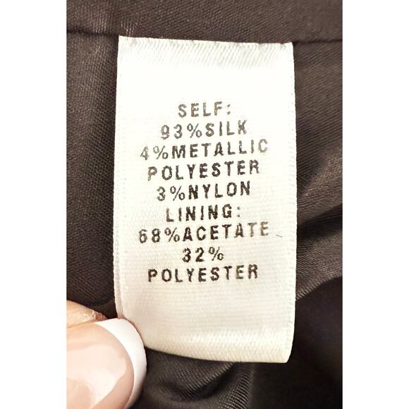 St. John Couture Women's Silk Cropped Single Breasted Jacket Cuffed 1/2 Sleeve 4 - Picture 9 of 10